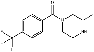 3-methyl-1-[4-(trifluoromethyl)benzoyl]piperazine Struktur