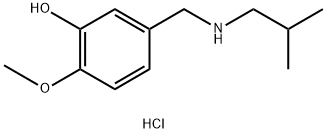 2-methoxy-5-{[(2-methylpropyl)amino]methyl}phenol hydrochloride Struktur