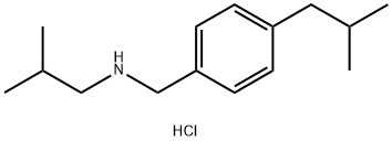 (2-methylpropyl)({[4-(2-methylpropyl)phenyl]methyl})amine hydrochloride Struktur