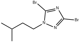 3,5-dibromo-1-(3-methylbutyl)-1H-1,2,4-triazole Struktur