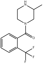3-methyl-1-[2-(trifluoromethyl)benzoyl]piperazine Struktur