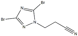 3-(3,5-dibromo-1H-1,2,4-triazol-1-yl)propanenitrile Struktur