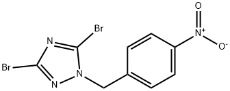3,5-dibromo-1-[(4-nitrophenyl)methyl]-1H-1,2,4-triazole Struktur