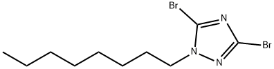3,5-dibromo-1-octyl-1H-1,2,4-triazole Struktur