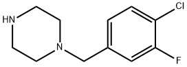 1-[(4-chloro-3-fluorophenyl)methyl]piperazine Struktur