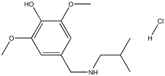 2,6-dimethoxy-4-{[(2-methylpropyl)amino]methyl}phenol hydrochloride Struktur