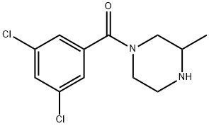1-(3,5-dichlorobenzoyl)-3-methylpiperazine Struktur