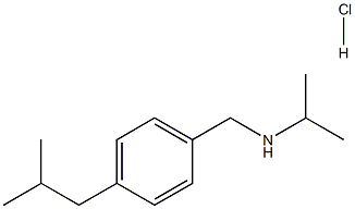 {[4-(2-methylpropyl)phenyl]methyl}(propan-2-yl)amine hydrochloride Struktur