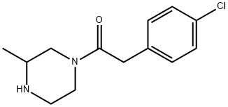 2-(4-chlorophenyl)-1-(3-methylpiperazin-1-yl)ethan-1-one Struktur