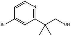 2-(4-BROMOPYRIDIN-2-YL)-2-METHYLPROPAN-1-OL 结构式
