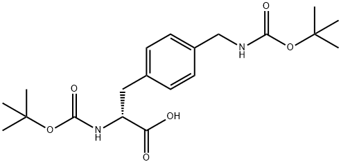 N-BOC-D-4-BOC-氨甲基苯丙氨酸, 1241676-26-5, 结构式