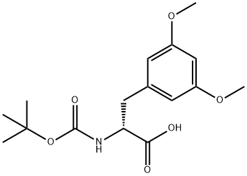 N-Boc-3,5-dimethoxy-D-phenylalanine 结构式