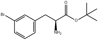 3-bromo-L-Phenylalanine, 1,1-dimethylethyl ester 化学構造式