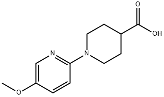 1-(5-METHOXYPYRIDIN-2-YL)PIPERIDINE-4-CARBOXYLIC ACID 结构式