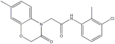 N-(3-chloro-2-methylphenyl)-2-(7-methyl-3-oxo-1,4-benzoxazin-4-yl)acetamide Structure