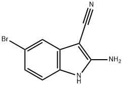 2-氨基-5-溴-1H-吲哚-3-甲腈, 1242140-64-2, 结构式