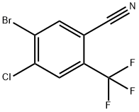 5-溴-4-氯-2-(三氟甲基)苯腈, 1242339-26-9, 结构式