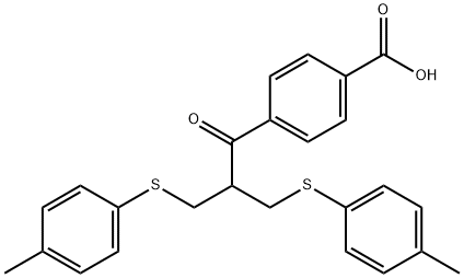 BENZOIC ACID, 4-鈥媅3-鈥媅(4-鈥媘ETHYLPHENYL)鈥媡HIO]鈥鈥-鈥媅[(4-鈥媘ETHYLPHENYL)鈥媡HIO]鈥媘ETHYL]鈥鈥-鈥媜XOPROPYL]鈥, 124242-93-9, 结构式