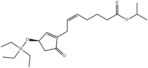 (R,E)-isopropyl 7-(5-oxo-3-((triethylsilyl)oxy)cyclopent-1-en-1-yl)hept-5-enoate Structure