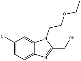 [6-Chloro-1-(2-ethoxy-ethyl)-1H-benzoimidazol-2-yl]-methanol 结构式