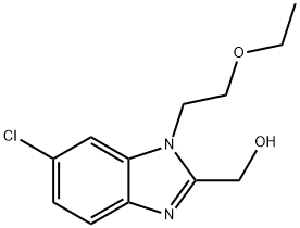 [6-Chloro-1-(2-ethoxy-ethyl)-1H-benzoimidazol-2-yl]-methanol Struktur