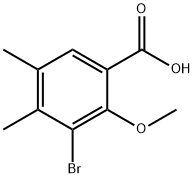 2-甲氧基-3-溴-4,5-二甲基苯甲酸, 1245532-88-0, 结构式