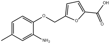 5-[(2-Amino-4-methyl-phenoxy)methyl]furan-2-carboxylic acid Struktur