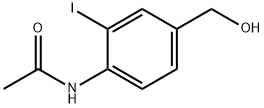 N-(4-(Hydroxymethyl)-2-iodophenyl)acetamide 化学構造式