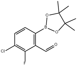 4-Chloro-3-fluoro-2-formylphenylboronic acid pinacol ester Struktur