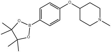 1-METHYL-4-(4-(4,4,5,5-TETRAMETHYL-1,3,2-DIOXABOROLAN-2-YL)PHENOXY)PIPERIDINE,1247006-48-9,结构式