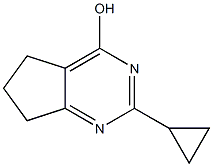 2-Cyclopropyl-6,7-dihydro-5H-cyclopentapyrimidin-4-ol Struktur