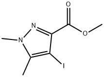 4-Iodo-1,5-dimethyl-1H-pyrazole-3-carboxylic acid methyl ester 结构式
