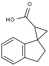 spiro[cyclopropane-2,1-indane]-1-carboxylic acid Struktur