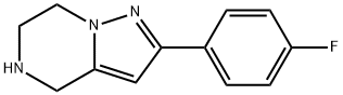 2-(4-FLUOROPHENYL)-4,5,6,7-TETRAHYDROPYRAZOLO[1,5-A]PYRAZINE, 1250444-39-3, 结构式