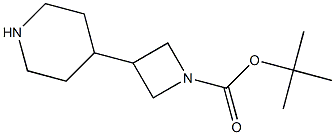 tert-butyl 3-(piperidin-4-yl)azetidine-1-carboxylate Struktur