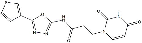 3-(2,4-dioxopyrimidin-1-yl)-N-(5-thiophen-3-yl-1,3,4-oxadiazol-2-yl)propanamide Structure