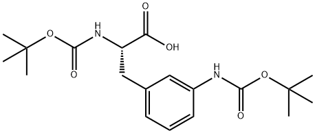 N-BOC-3-(BOC-氨基)-L-苯丙氨酸, 1251903-92-0, 结构式