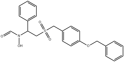 N-(2-{[4-(benzyloxy)phenyl]methanesulfonyl}-1-phenylethyl)-N-hydroxyformamide Struktur