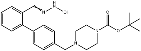 tert-butyl 4-({2-[(Z)-N-hydroxycarbamimidoyl]-[1,1-biphenyl]-4-yl}methyl)piperazine-1-carboxylate Struktur