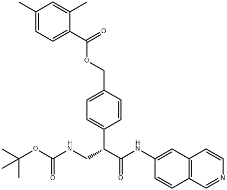 (S)-4-(3-((叔-丁氧羰基)氨基)-1-(异喹啉-6-基氨基)-1-氧亚基丙烷-2-基)苯甲基 2,4-二甲基苯酸盐