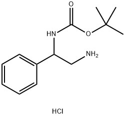 2-(BOC-氨基)-2-苯基乙胺盐酸盐,1253955-71-3,结构式
