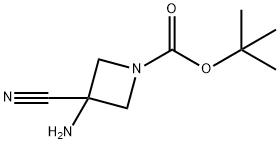 3-氨基-3-氰基氮杂环丁烷-1-羧酸叔丁酯,1254120-12-1,结构式