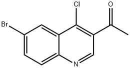 1-(6-BROMO-4-CHLOROQUINOLIN-3-YL)ETHANONE 结构式