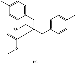 METHYL 3-AMINO-2,2-BIS(4-METHYLBENZYL)PROPANOATE HCL Struktur