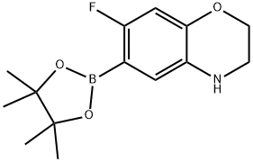 (7-FLUORO-3,4-DIHYDRO-2H-BENZO[B][1,4]OXAZIN-6-YL)BORONIC ACID PINACOL ESTER 结构式