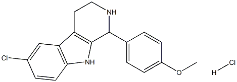 6-氯-1-(4-甲氧基苯基)-2,3,4,9-四氢-1H-吡啶并[3,4-B]吲哚,1256760-54-9,结构式