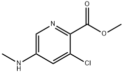 2-Pyridinecarboxylic acid, 3-chloro-5-(methylamino)-, methyl ester Structure