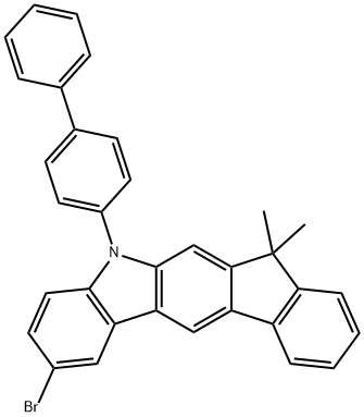 4-溴-N-(4-联苯基)-吲哚[1,2]并-9,9-二甲基芴,1257248-18-2,结构式