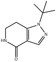 1-(叔丁基)-1,5,6,7-四氢-4H-吡唑并[4,3-C]吡啶-4-酮, 1257403-88-5, 结构式