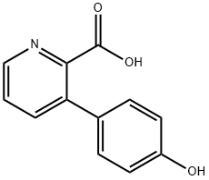 3-(4-ヒドロキシフェニル)ピコリン酸 化学構造式